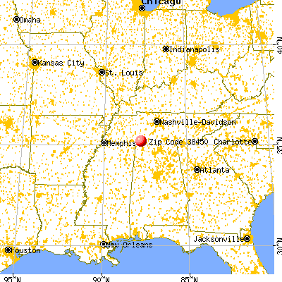 Collinwood, TN (38450) map from a distance