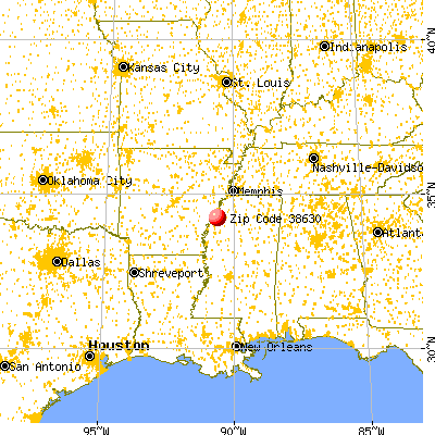 Farrell, MS (38630) map from a distance