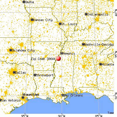 Lula, MS (38644) map from a distance