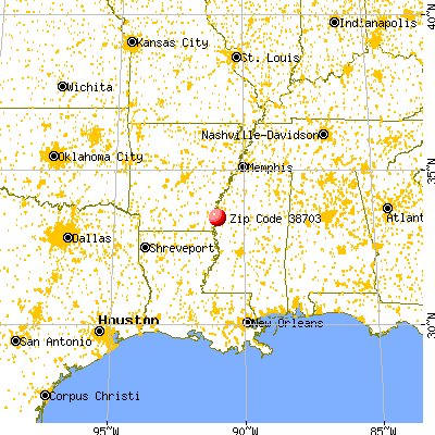 Greenville, MS (38703) map from a distance