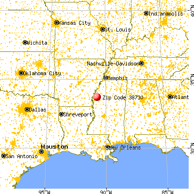 Boyle, MS (38730) map from a distance