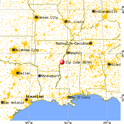 Duncan, MS (38740) map from a distance