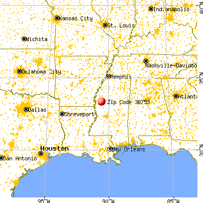 Inverness, MS (38753) map from a distance