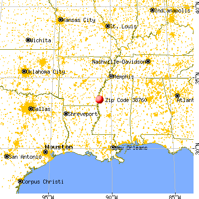 Metcalfe, MS (38760) map from a distance