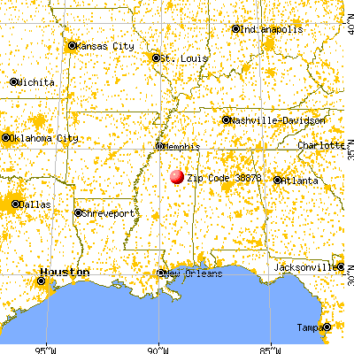 Vardaman, MS (38878) map from a distance
