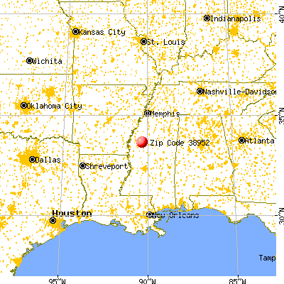 Schlater, MS (38952) map from a distance