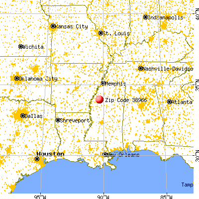 Webb, MS (38966) map from a distance