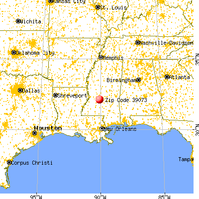 Florence, MS (39073) map from a distance
