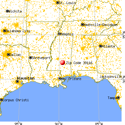 Mize, MS (39116) map from a distance