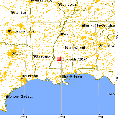 Terry, MS (39170) map from a distance