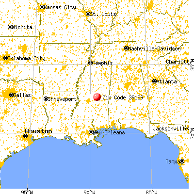 Standing Pine, MS (39189) map from a distance