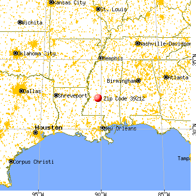 Jackson, MS (39212) map from a distance