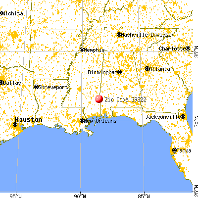 Buckatunna, MS (39322) map from a distance