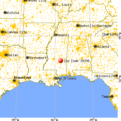 Louin, MS (39338) map from a distance