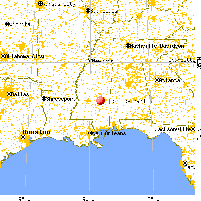 Newton, MS (39345) map from a distance