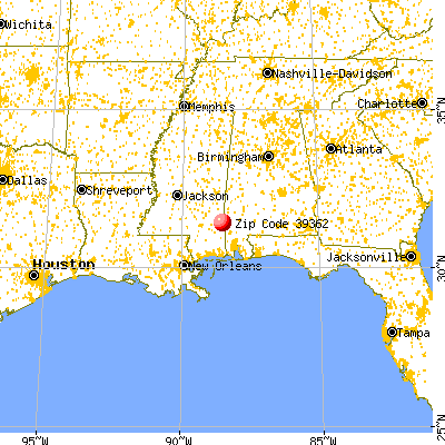 State Line, MS (39362) map from a distance