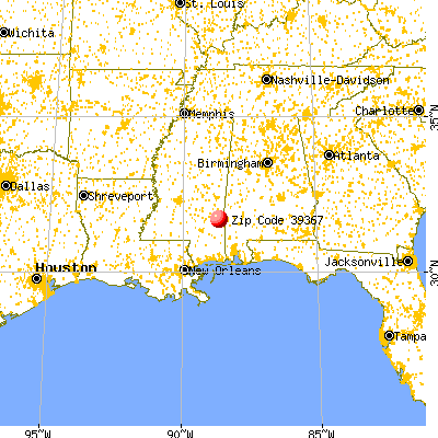 Waynesboro, MS (39367) map from a distance