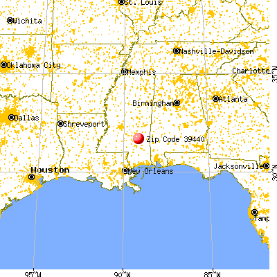 Laurel, MS (39440) map from a distance