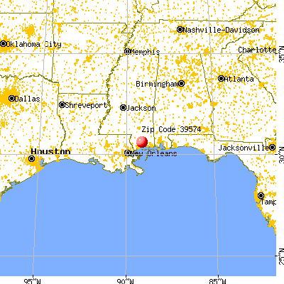 Saucier, MS (39574) map from a distance