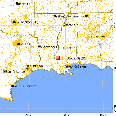 Centreville, MS (39631) map from a distance