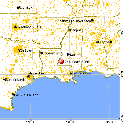 Roxie, MS (39661) map from a distance