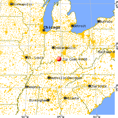 Smithfield, KY (40068) map from a distance