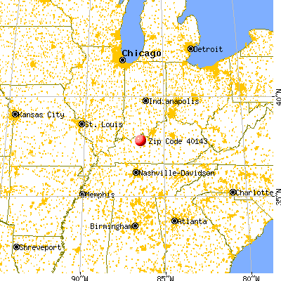 Hardinsburg, KY (40143) map from a distance