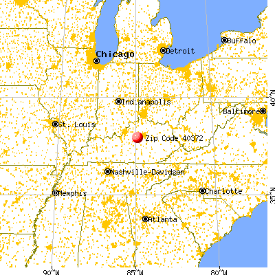 Salvisa, KY (40372) map from a distance