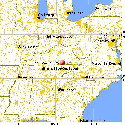 Rockholds, KY (40759) map from a distance