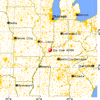 Tolu, KY (42084) map from a distance