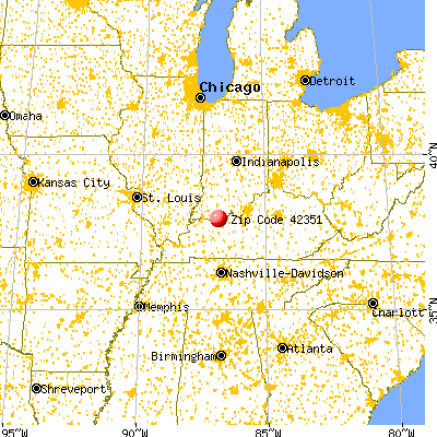 Lewisport, KY (42351) map from a distance