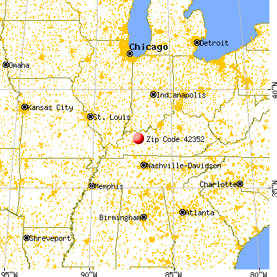 Livermore, KY (42352) map from a distance