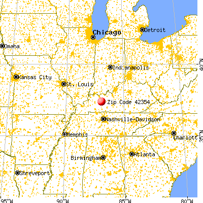 McHenry, KY (42354) map from a distance