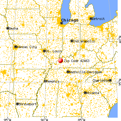 Wheatcroft, KY (42463) map from a distance