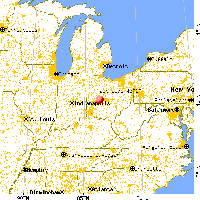 Catawba, OH (43010) map from a distance