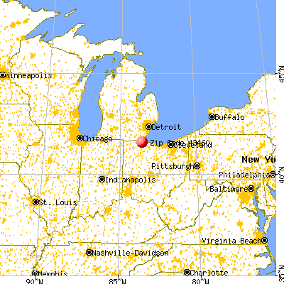 Rossford, OH (43460) map from a distance