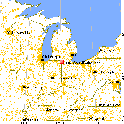 Edon, OH (43518) map from a distance