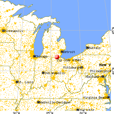 Metamora, OH (43540) map from a distance