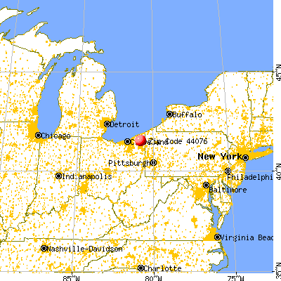 Orwell, OH (44076) map from a distance