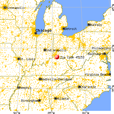 Moscow, OH (45153) map from a distance