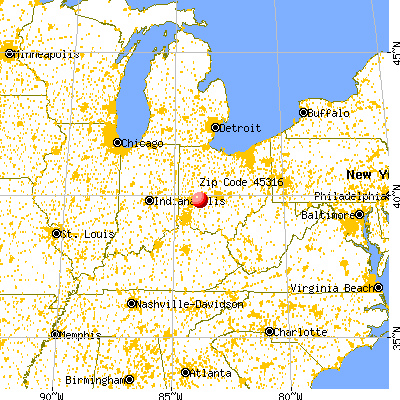 Clifton, OH (45316) map from a distance