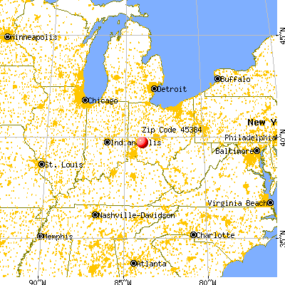 Wilberforce, OH (45384) map from a distance