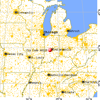 Clayton, IN (46118) map from a distance