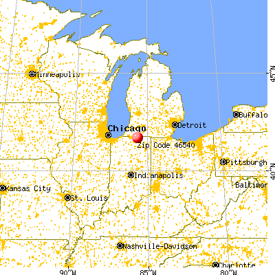 Middlebury, IN (46540) map from a distance