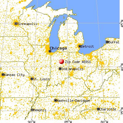 Amboy, IN (46911) map from a distance