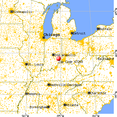 Newpoint, IN (47263) map from a distance