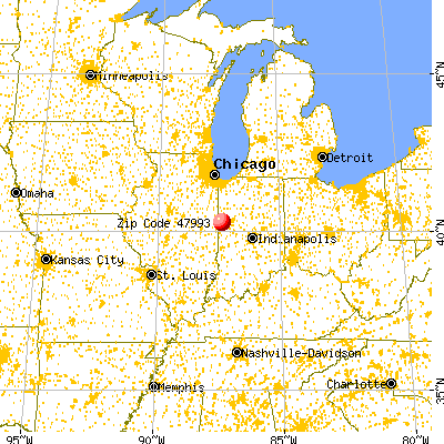 Williamsport, IN (47993) map from a distance