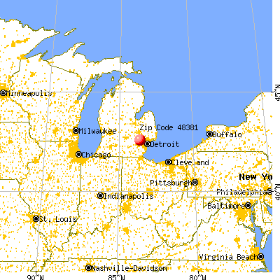 Milford, MI (48381) map from a distance