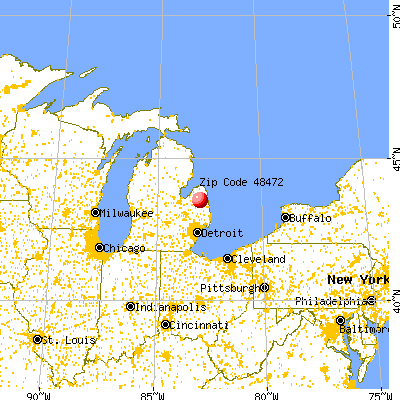 Snover, MI (48472) map from a distance