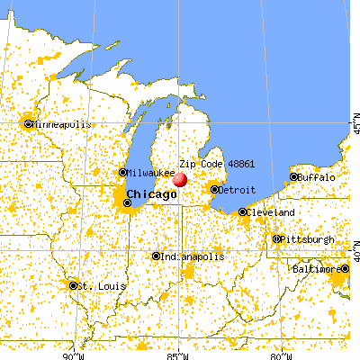 Mulliken, MI (48861) map from a distance